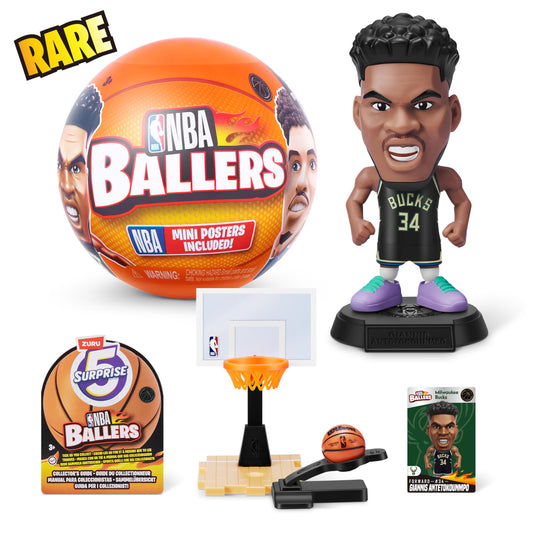 5 Surprise NBA Ballers 2 Capsules by ZURU Surprise Unboxing Basketball Collectible Sports Toy For Boys (2 Capsules)