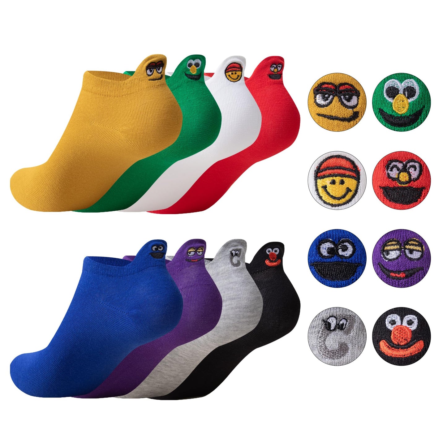 Pack de tobilleros con caras locas – Color, humor y actitud