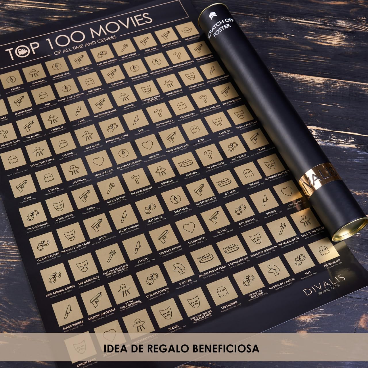 Póster 100 películas – Rasca y disfruta cine del bueno