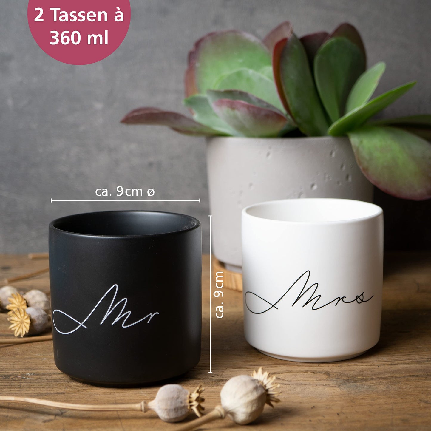 Set de tazas “Mr & Mrs” – Para cafés que saben a amor