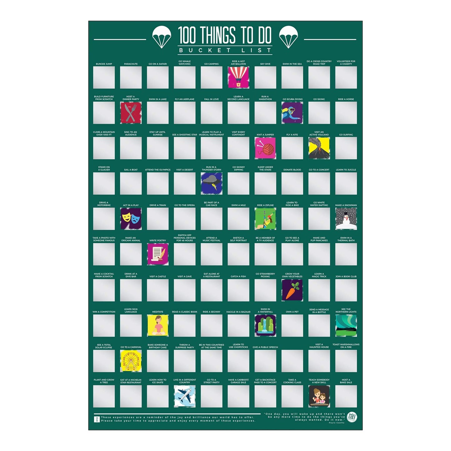 Póster 100 retos – Rasca y sal de la rutina