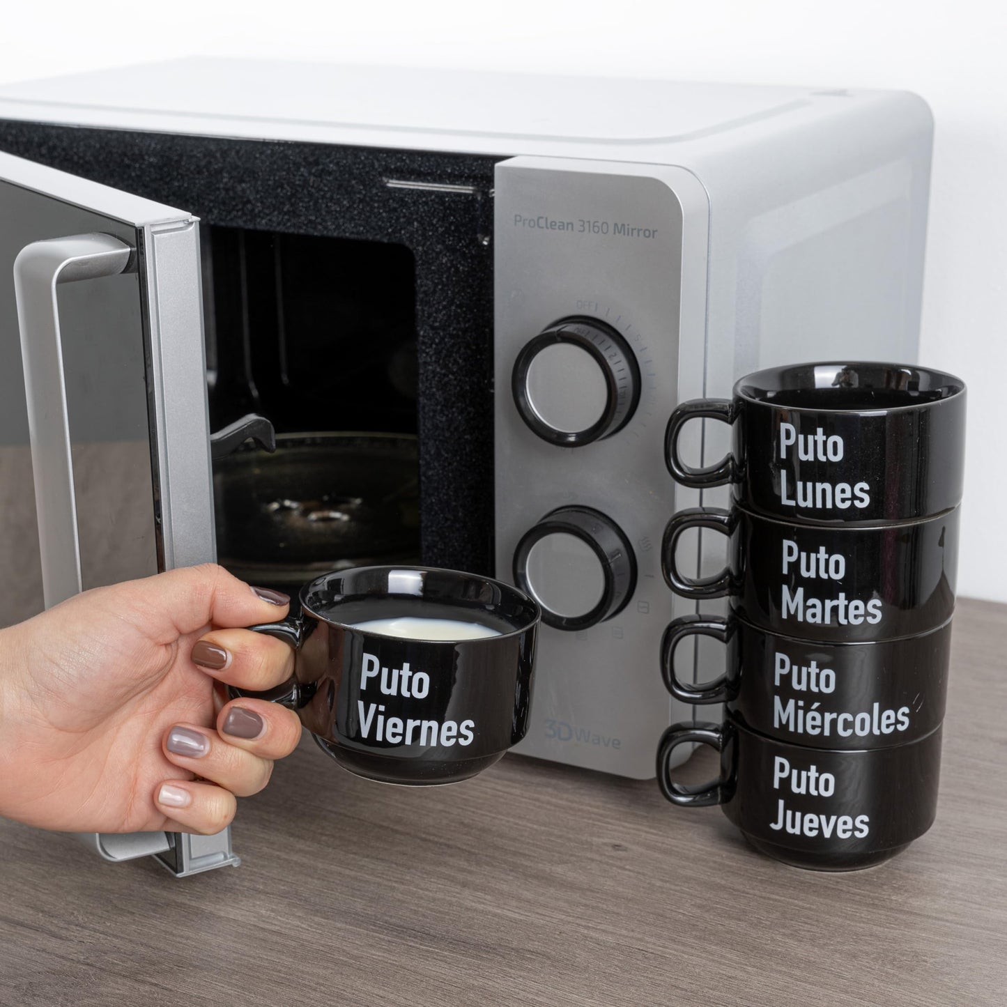 Set de tazas p*ta semana – Un café para cada día
