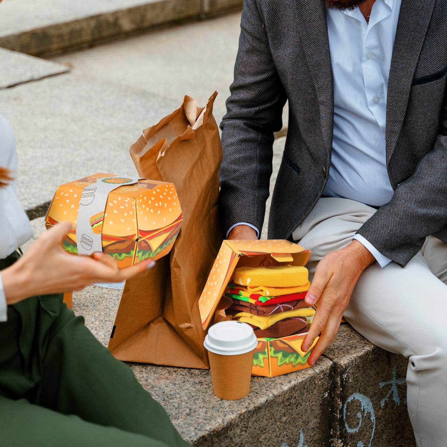 Calcetines hamburguesa – Fast food en tus tobillos