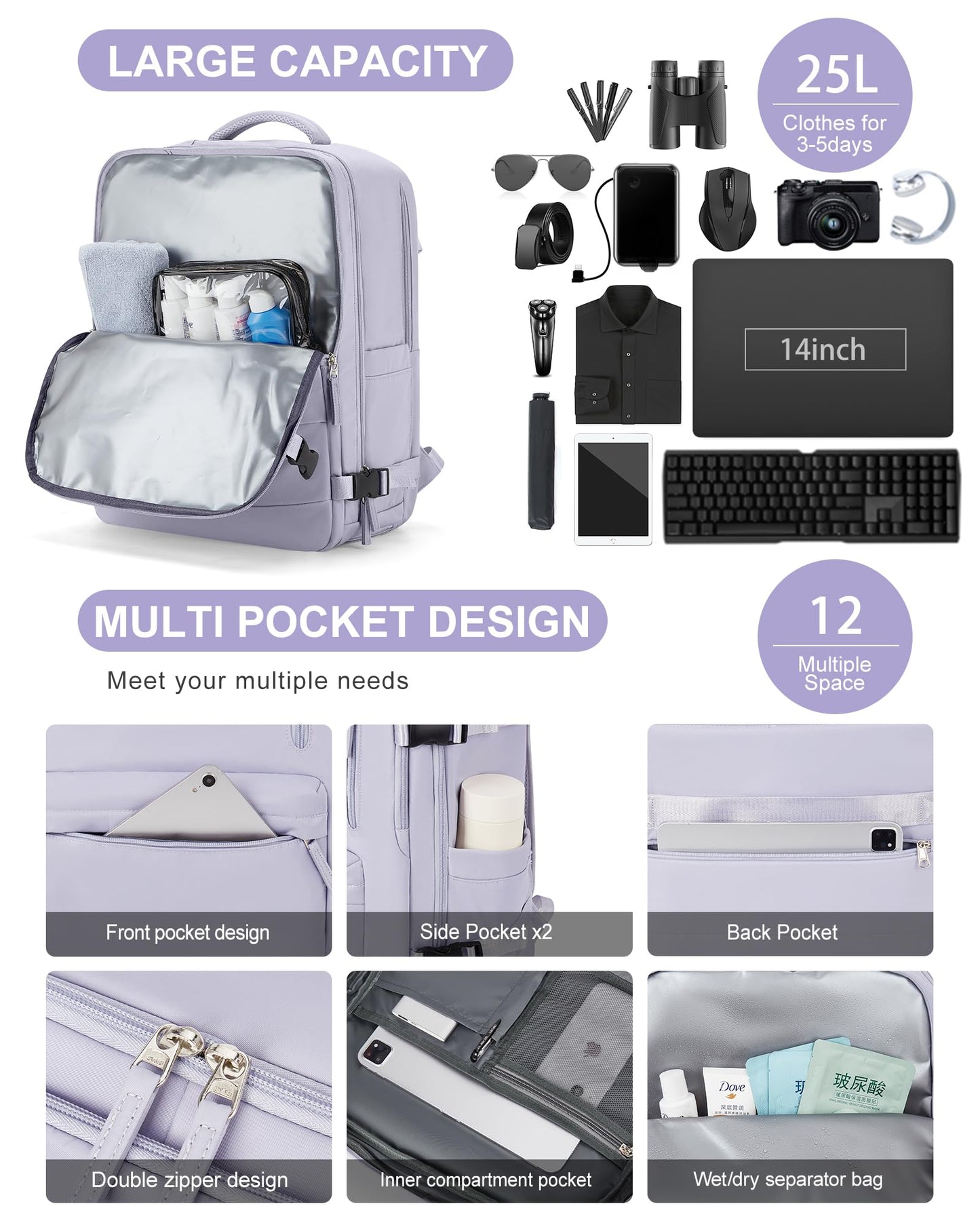 Mochila cabina antirrobo – Minimalismo viajero