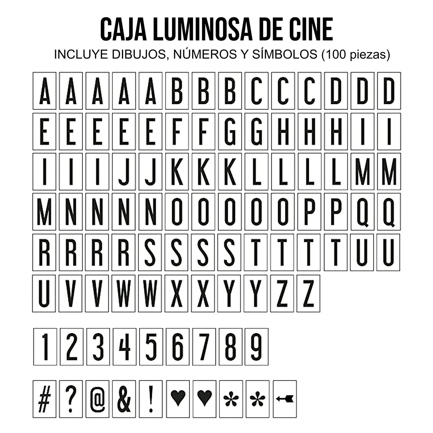 Lightbox colores – Caja de luz con letras para crear frases