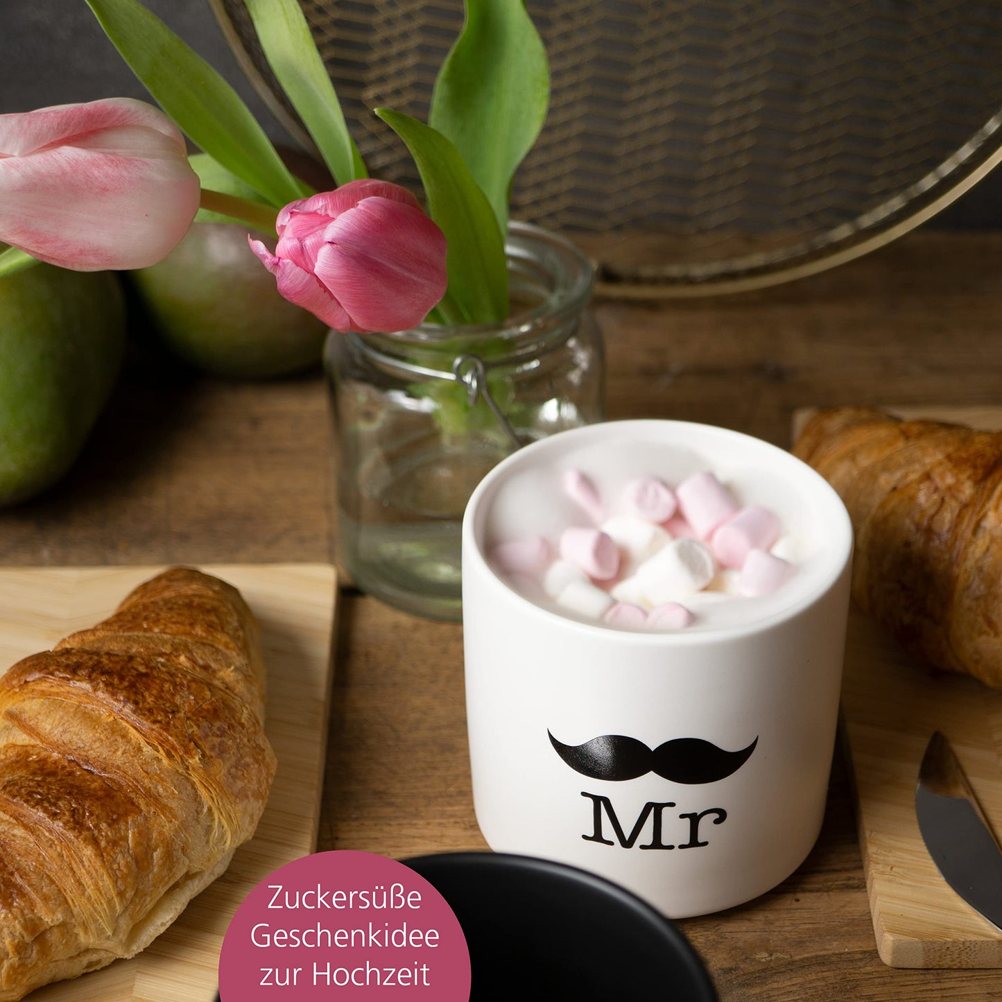 Tazas Mr y Mrs en caja – Un dúo perfecto en porcelana