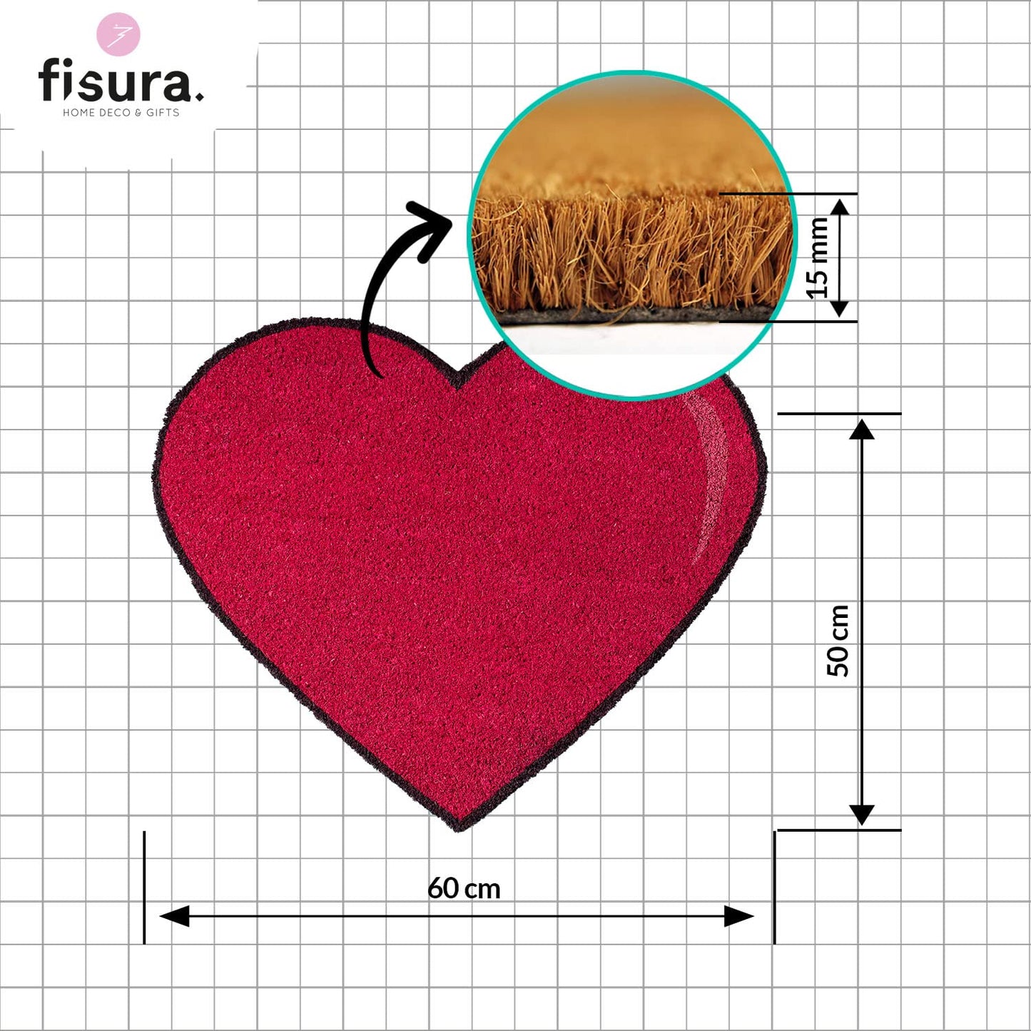 Felpudo corazón – Pisa suave, entra con amor