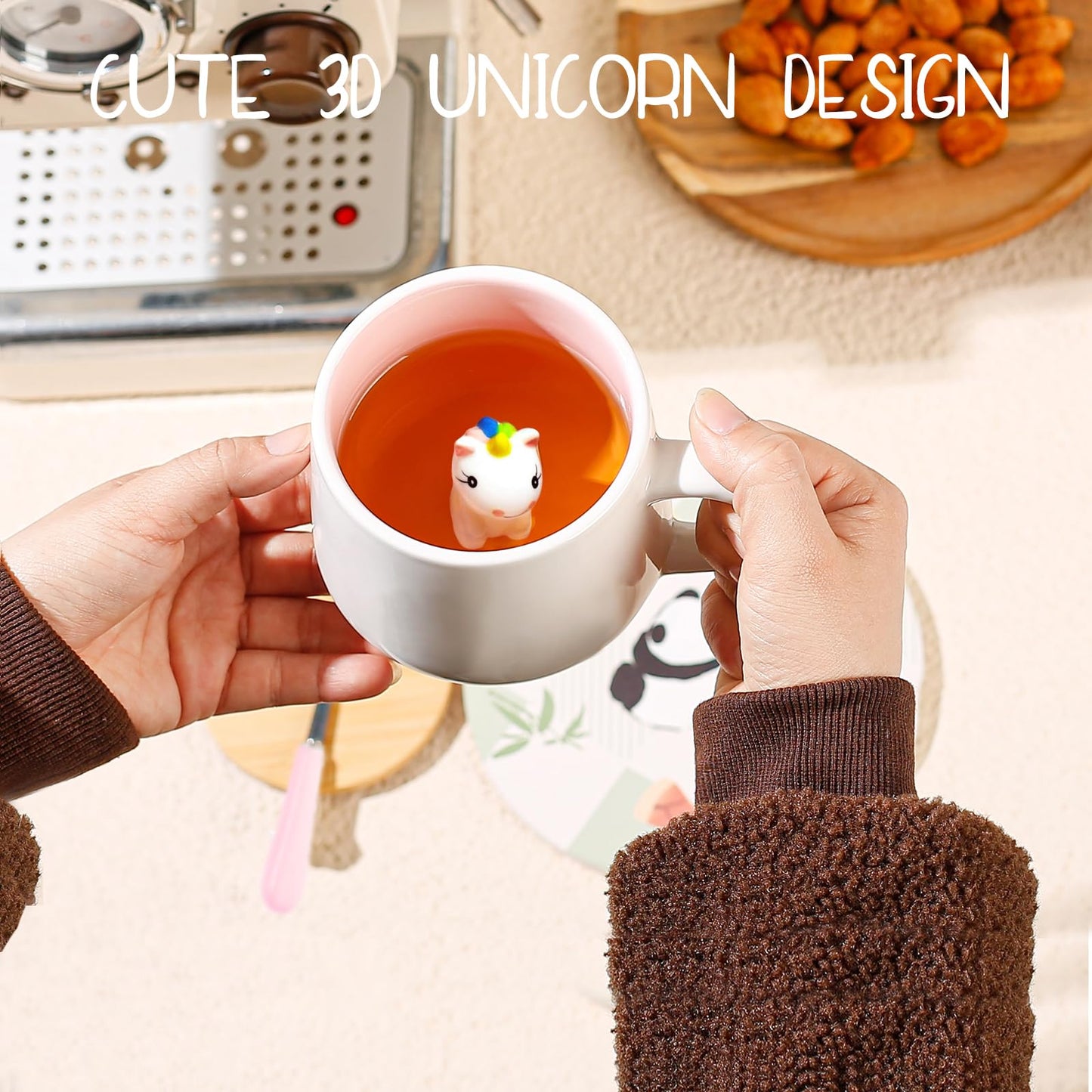 Taza cerámica con unicornio 3D – Magia en cada sorbo