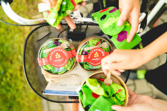 Calcetines ensalada – Crujientes, verdes y graciosos