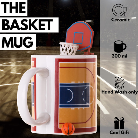 Taza baloncesto con cesta – Encesta entre sorbos
