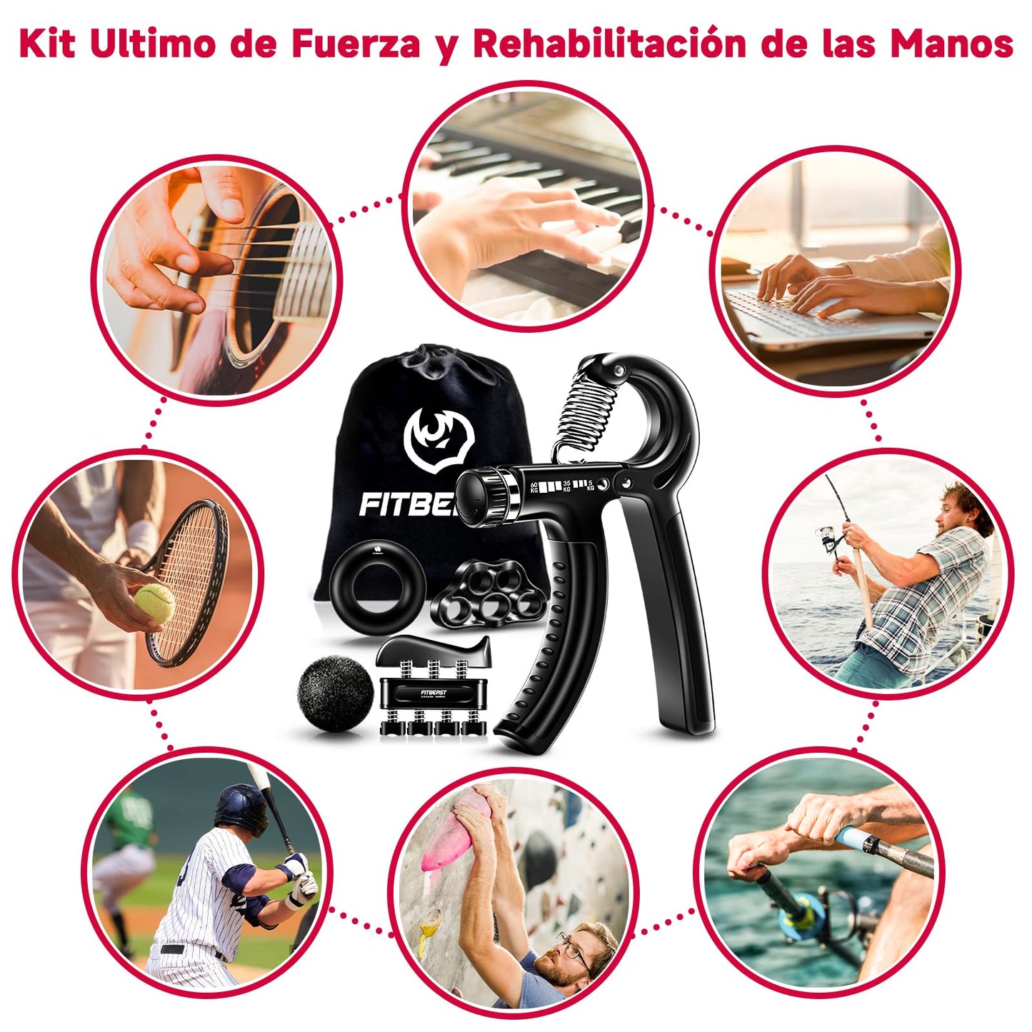 Kit de entrenamiento de agarre – Fortalece tus manos como un ninja