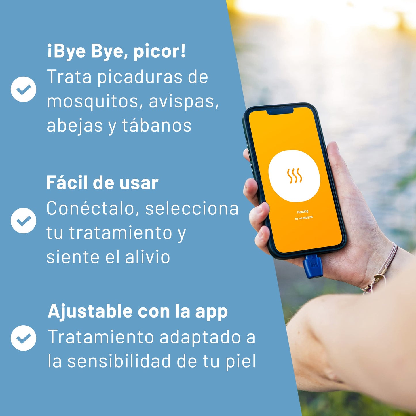 Dispositivo antipicaduras para móvil – Alivia con calor, no con químicos