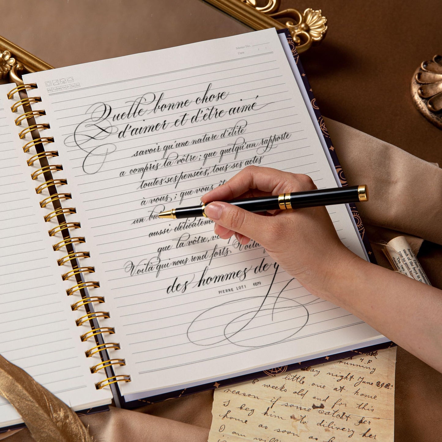 Libreta espiral mística – Donde el universo guía tus notas