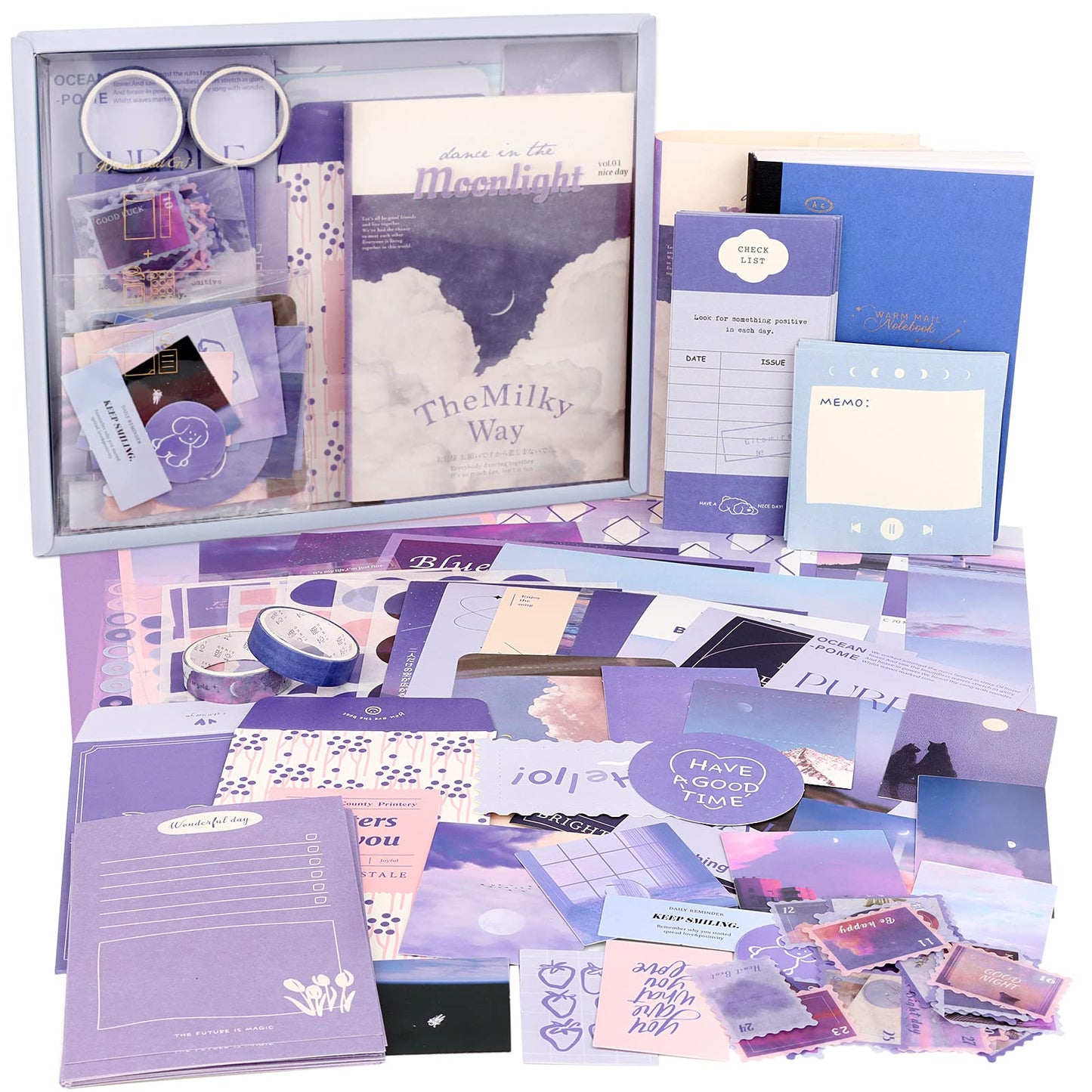 Kit scrapbook estético – 351 piezas de pura inspiración