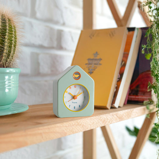 Despertador casita verde menta – Riiing para mañanas sin pereza