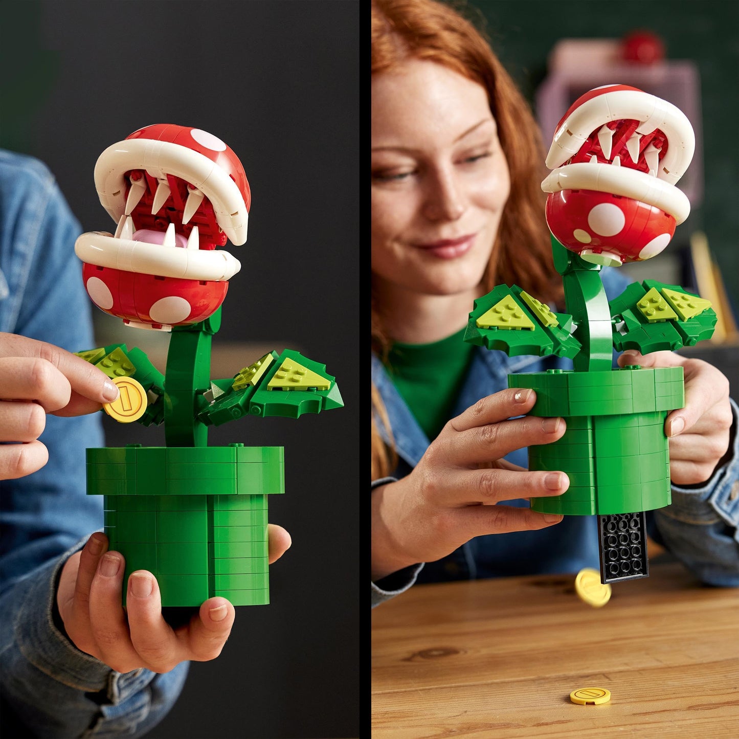 LEGO planta piraña – El villano más icónico de Mario en tu escritorio