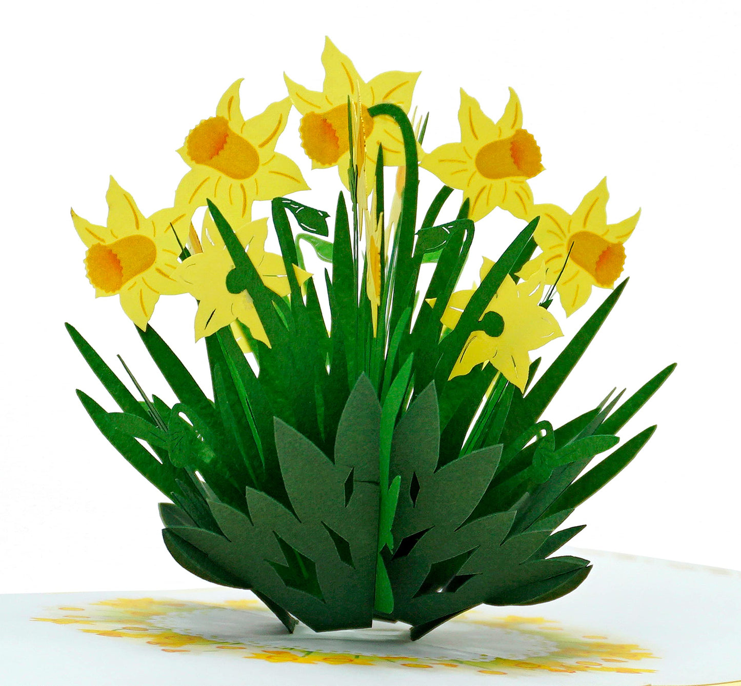 Tarjeta narciso 3D – Delicadeza en tres dimensiones