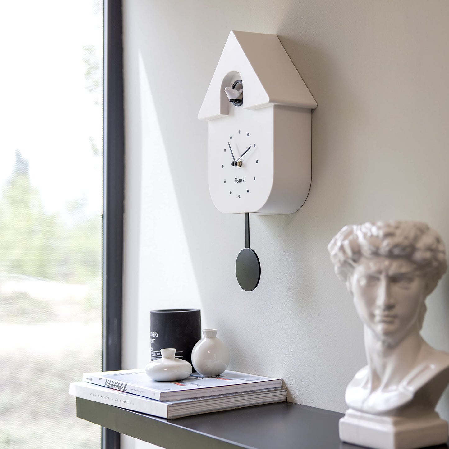Reloj de cuco Fisura – Black and white