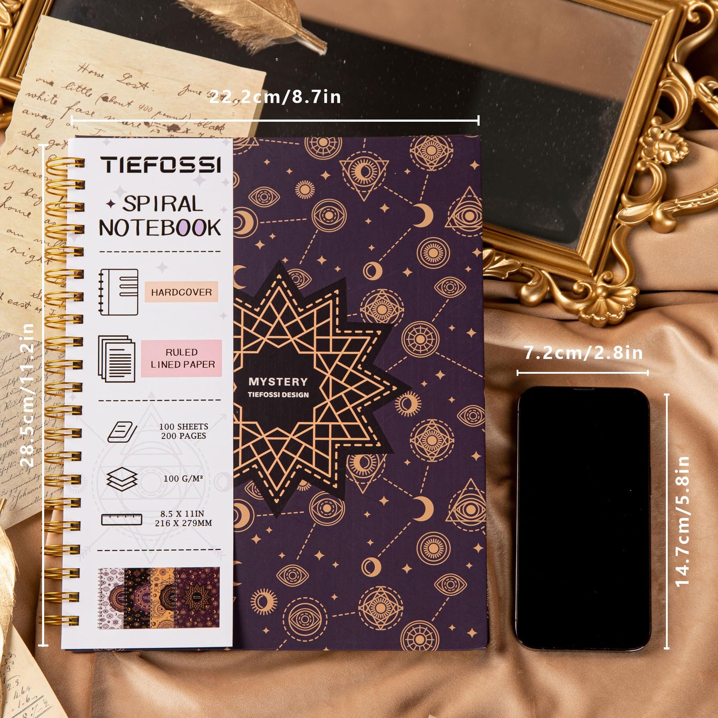Libreta espiral mística – Donde el universo guía tus notas