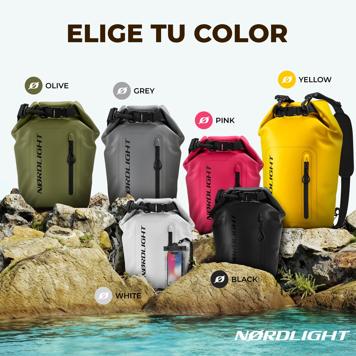 Bolsa Estanca NØRDLIGHT con Funda Impermeable – Protección total para tus aventuras