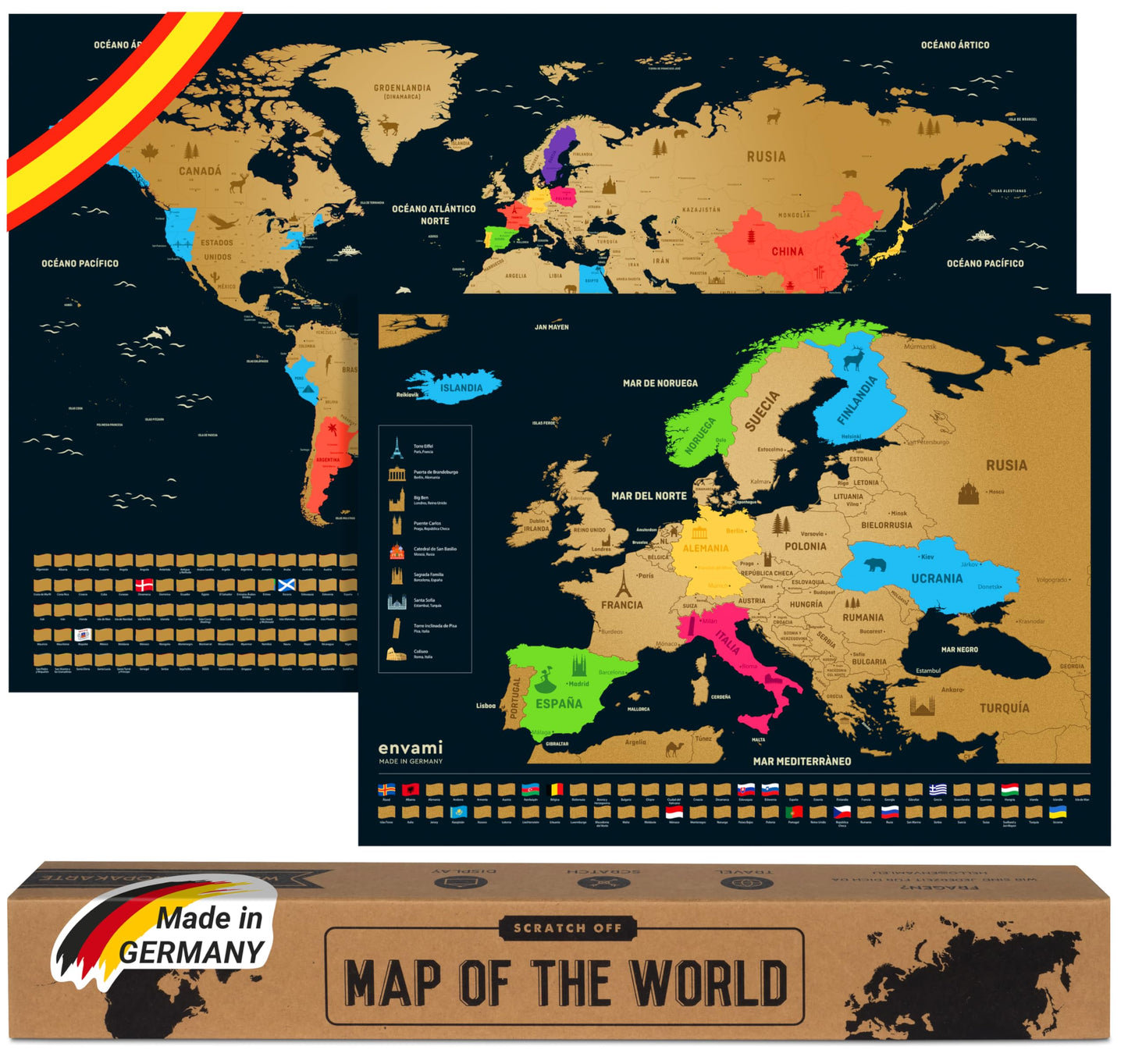 Mapa mundi de rascar – Explora, descubre y despega