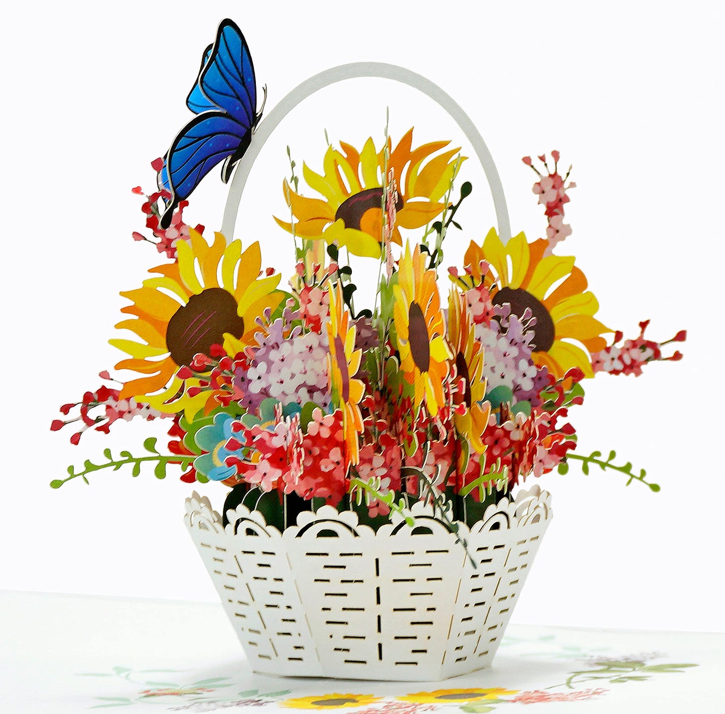 Tarjeta girasoles 3D – Que te regalen sol en papel