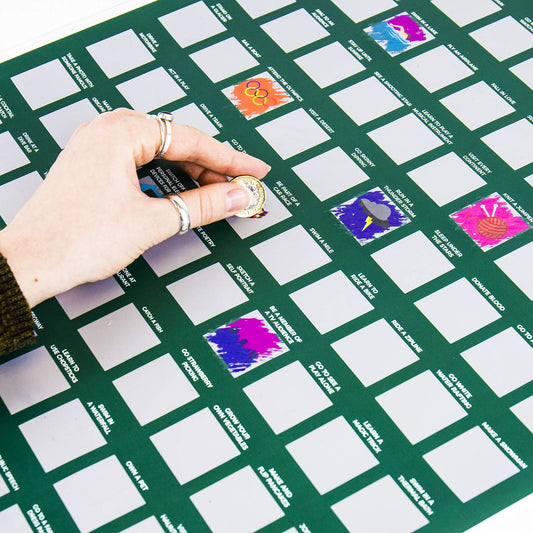 Póster 100 retos – Rasca y sal de la rutina