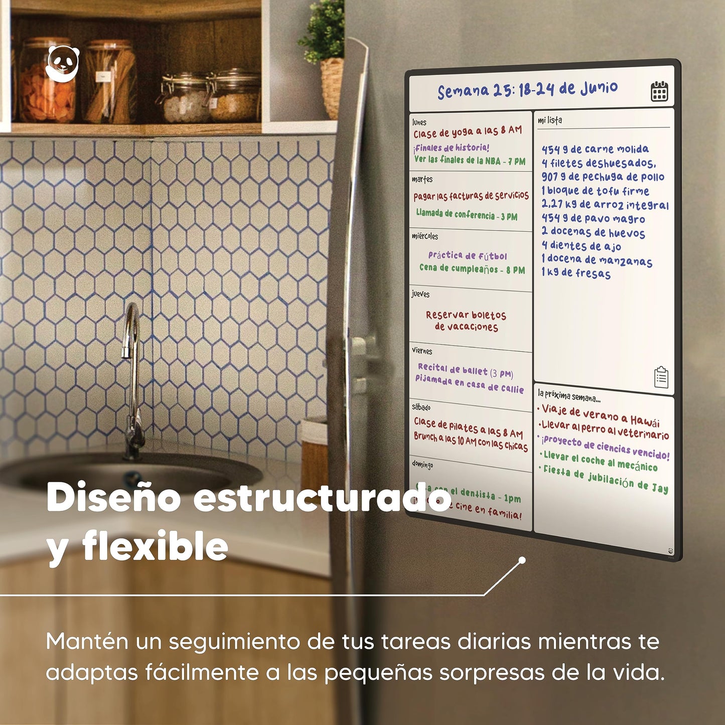Planner de comidas para nevera – ¡Cocina organizada, vida feliz!