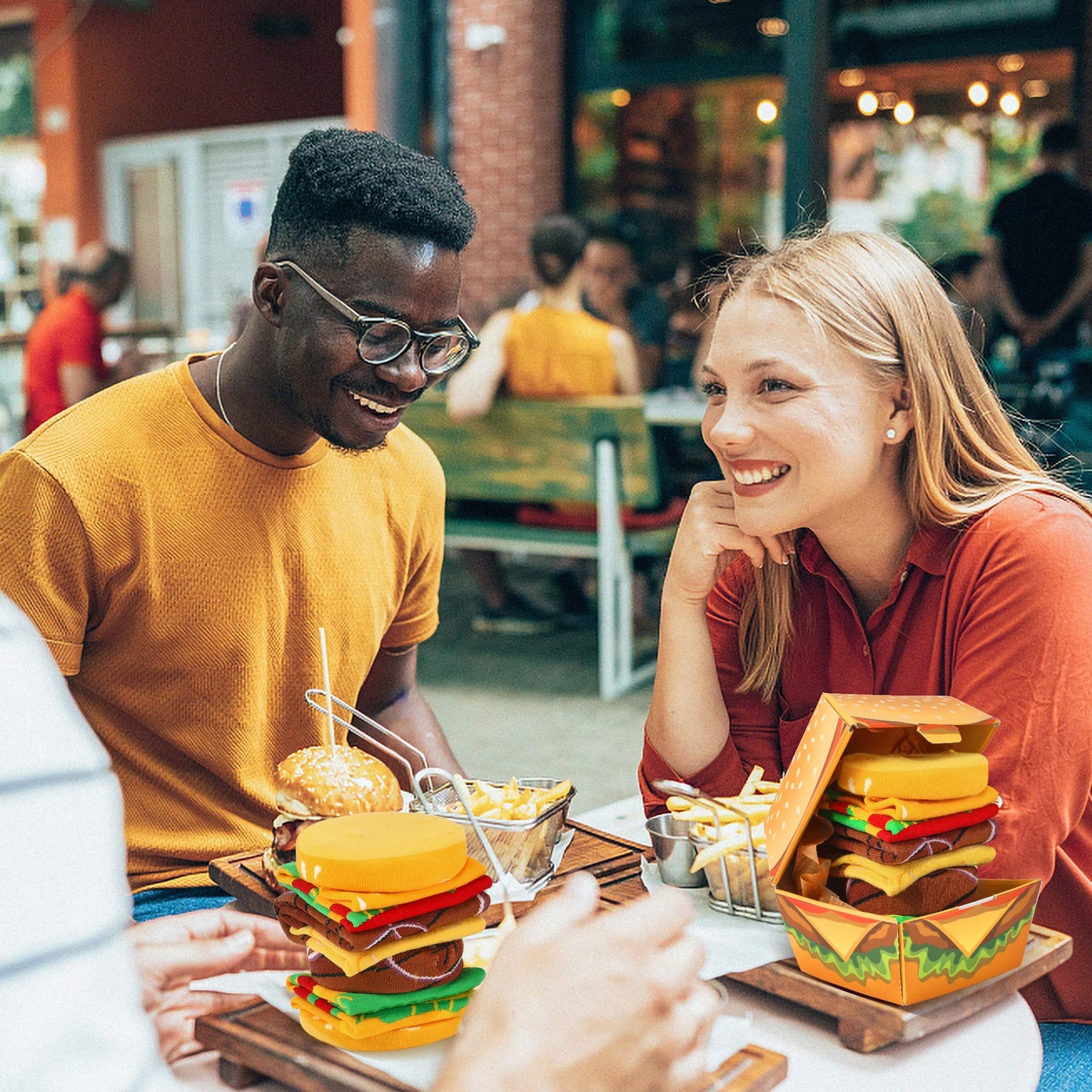 Calcetines hamburguesa – Fast food en tus tobillos