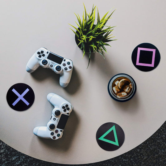 Set de posavasos PlayStation – Tu mando, tus reglas, tu mesa