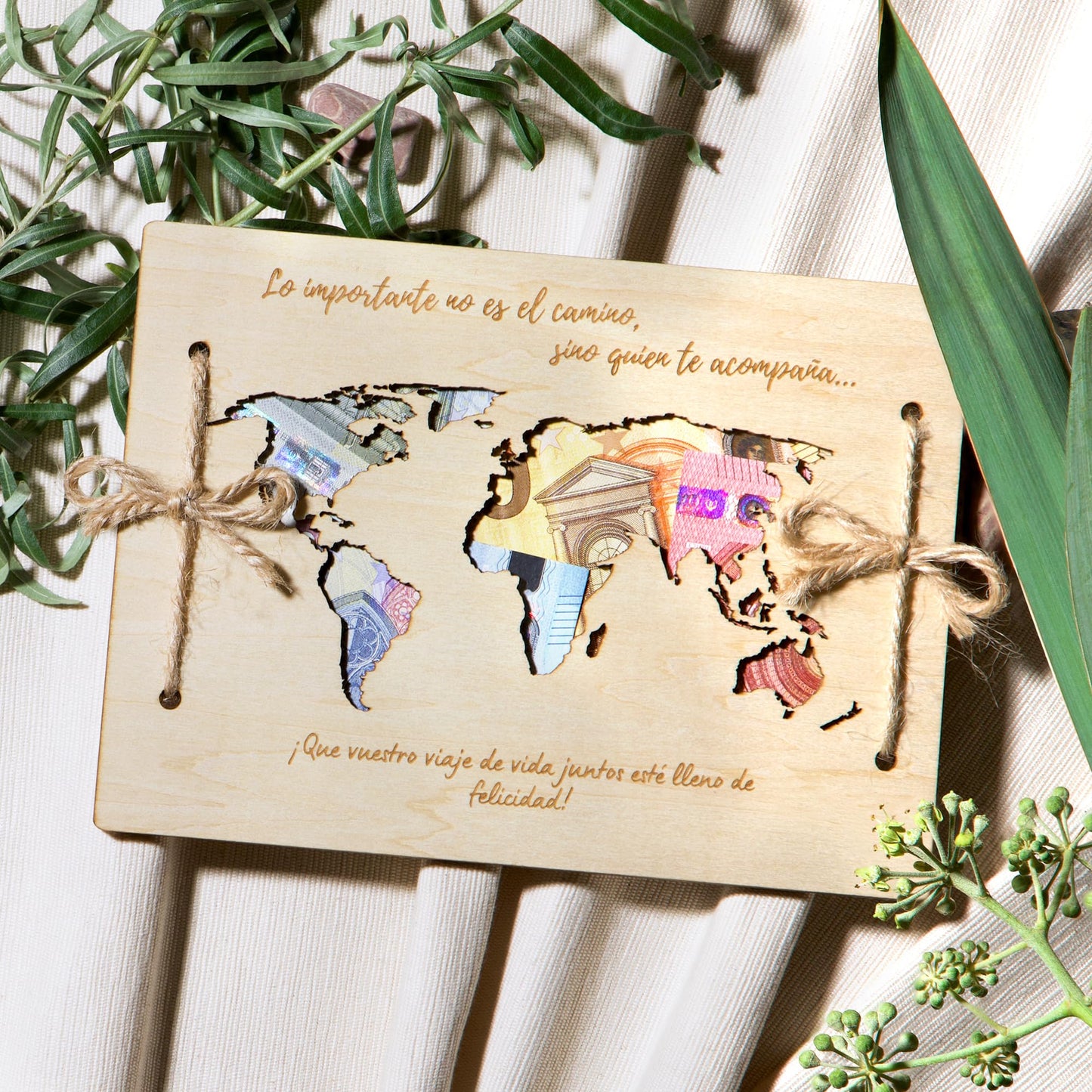 Tarjeta de madera boda – Para bodas con alma (y algo de efectivo)