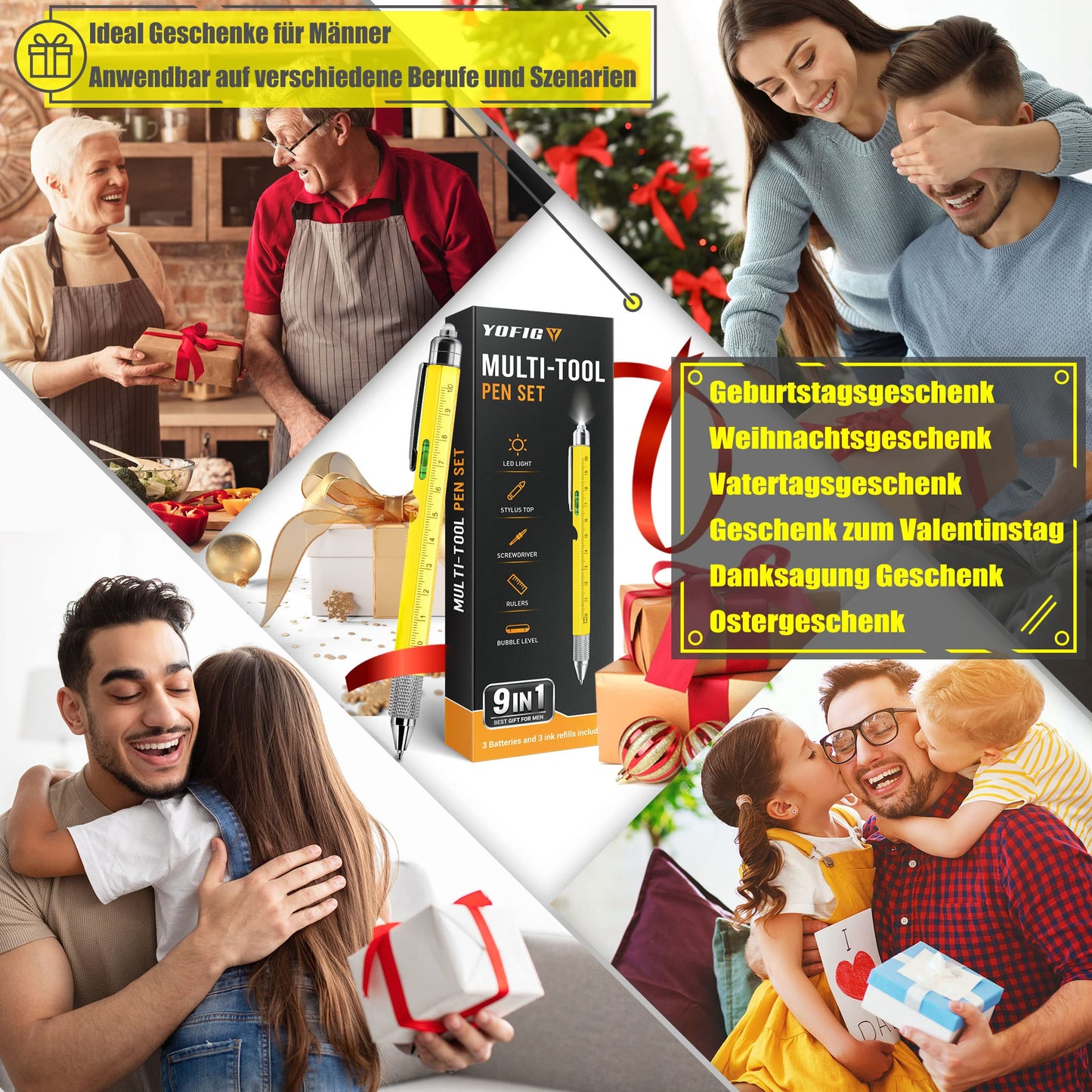 Bolígrafo multifunción 6 en 1 – El gadget que papá no sabía que quería