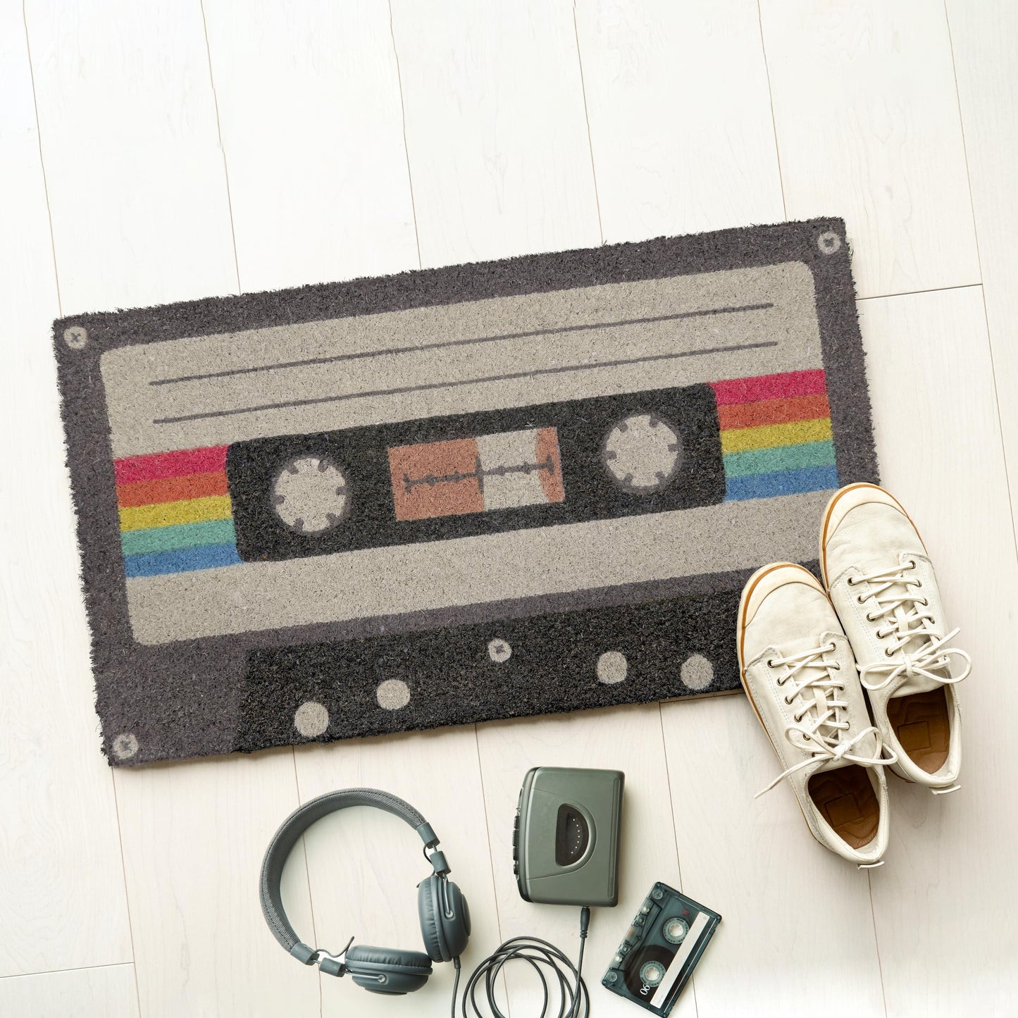 Felpudo cassette – Entrada con ritmo retro