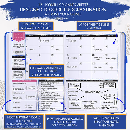 Agenda Life Planner sin fecha – Diseño tu vida, día a día