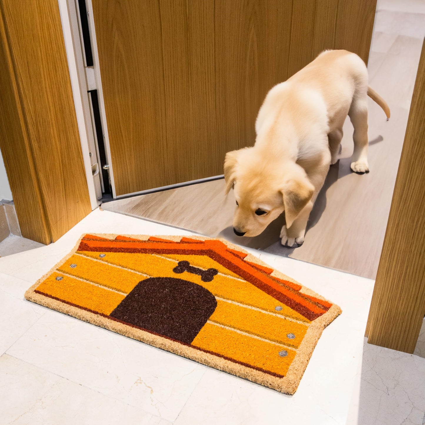 Felpudo casa de perro – Aquí vive un perro feliz