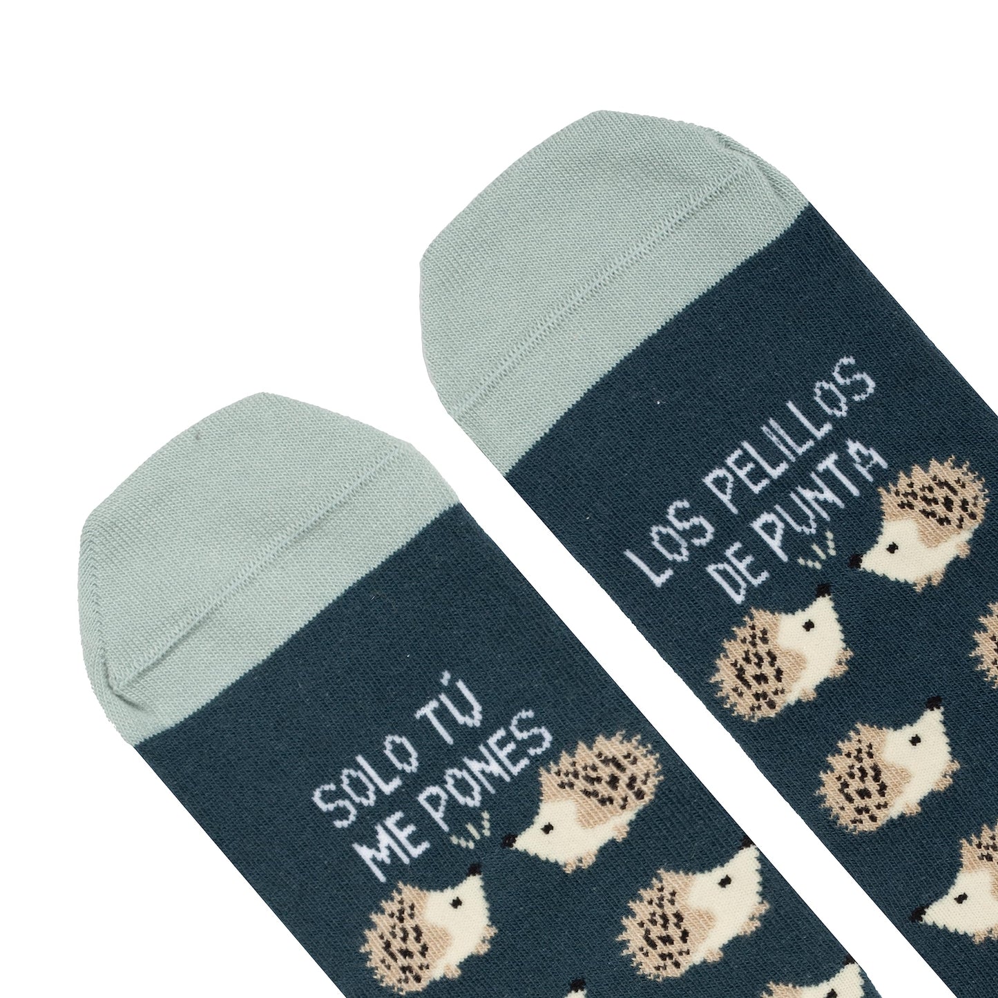 Me pones los pelillos de punta – Calcetines con erizos y amor