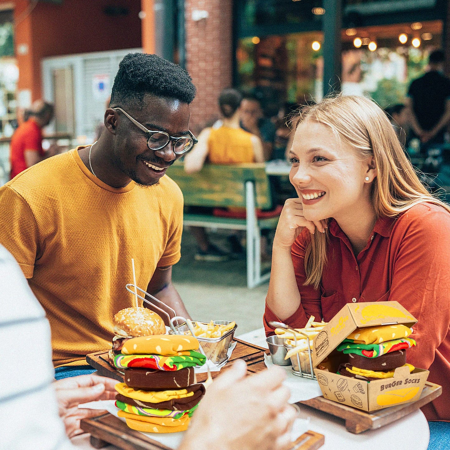 Calcetines hamburguesa box – Para andar con apetito
