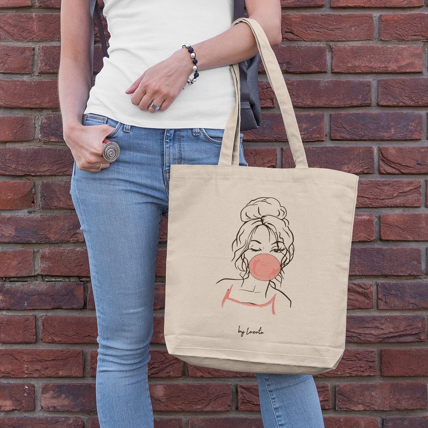 Minimal chic – Bolsa con ilustración y mucho rollo