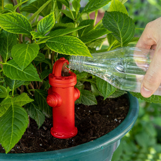 Boca de incendios para macetas – El toque divertido que salva a tus plantas
