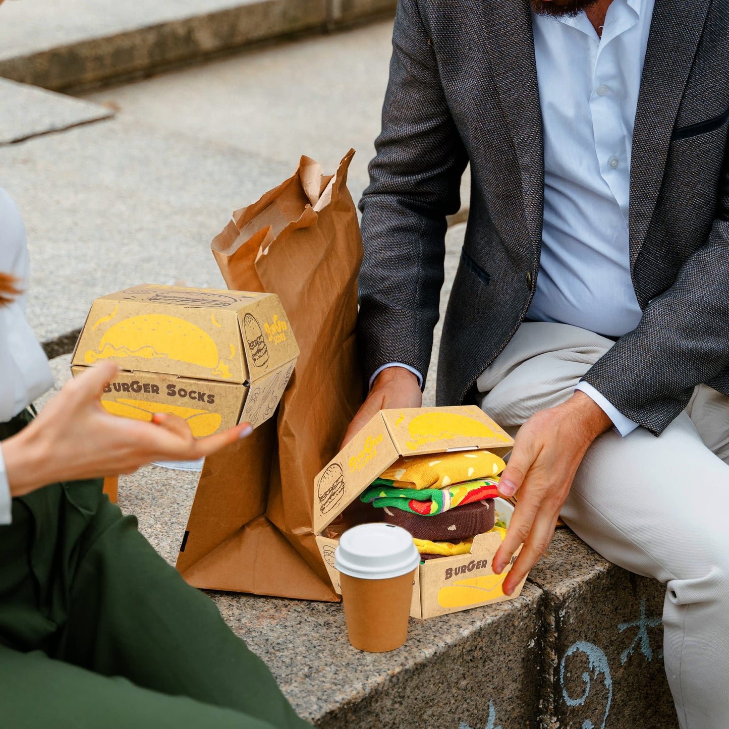 Calcetines hamburguesa box – Para andar con apetito