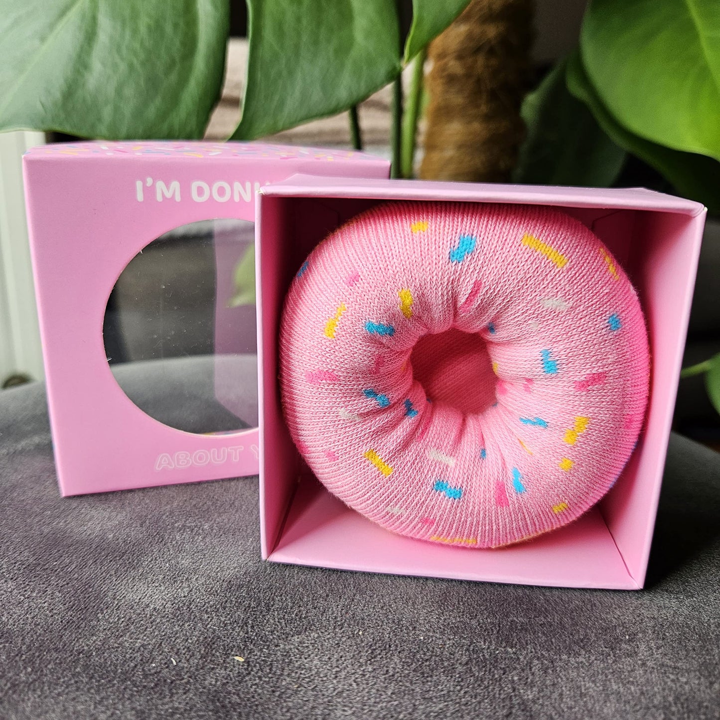 Calcetines donut rosa – Dulzura irresistible para tus pasos