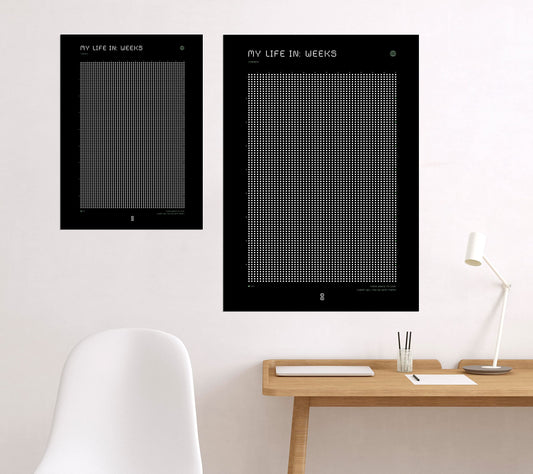 Calendario visual Memento Mori – Rellena tu vida semana a semana