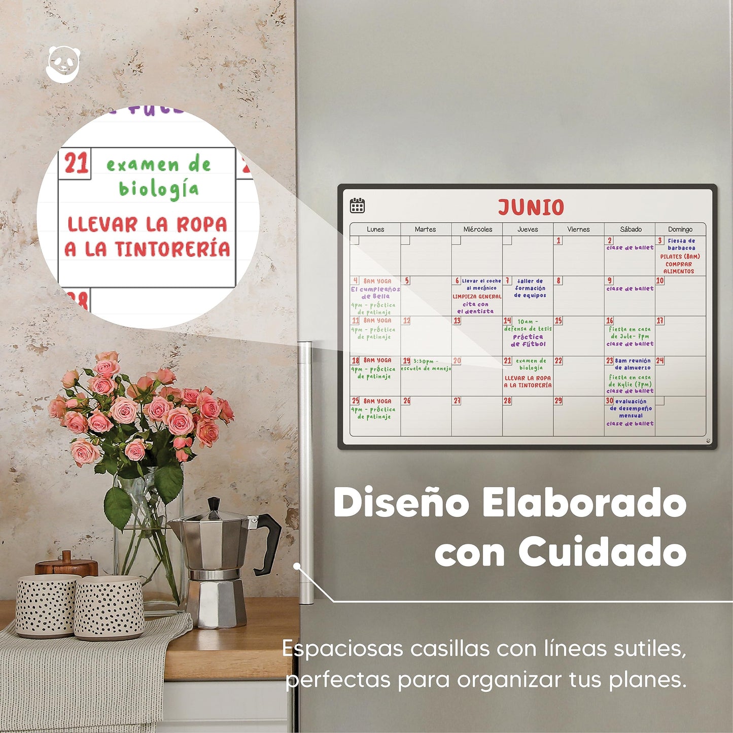 Calendario magnético – Fechas claras, cabeza ordenada