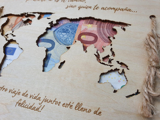 Tarjeta de madera boda – Para bodas con alma (y algo de efectivo)