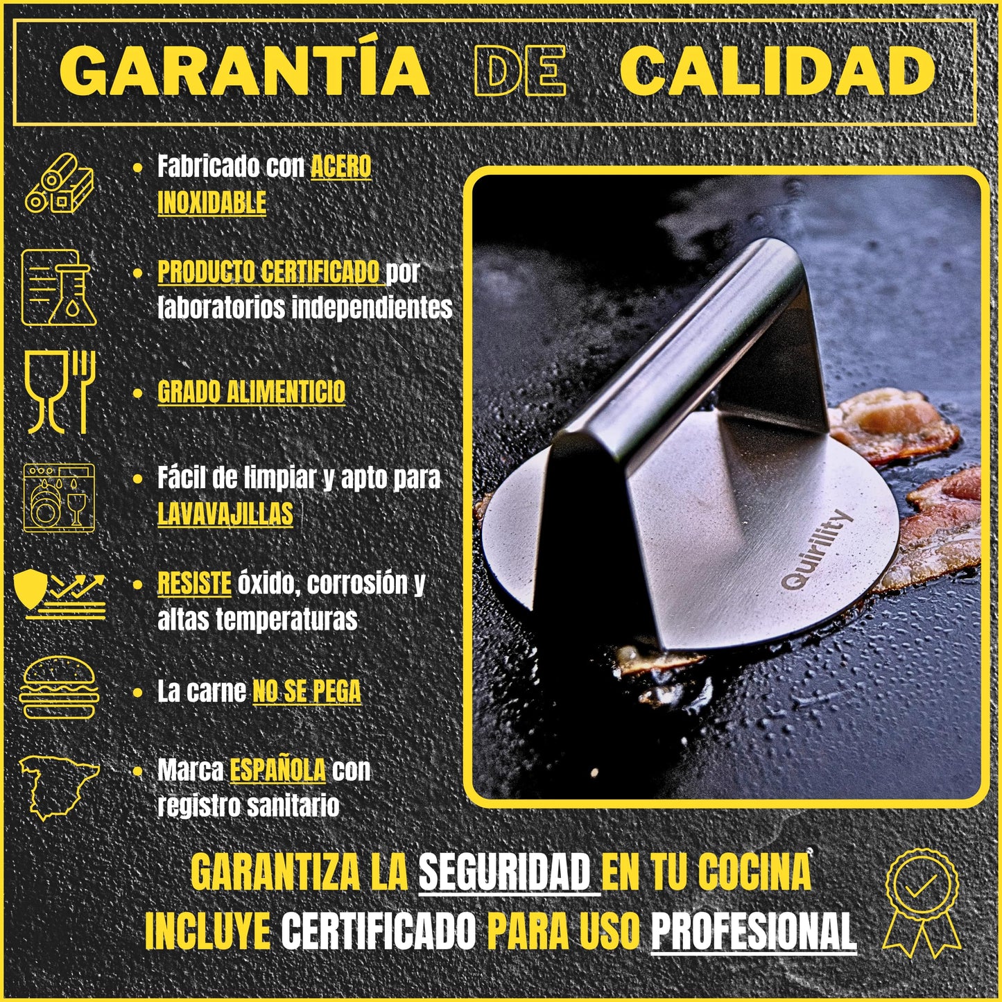 Smash it– Kit profesional para hamburguesas perfectas
