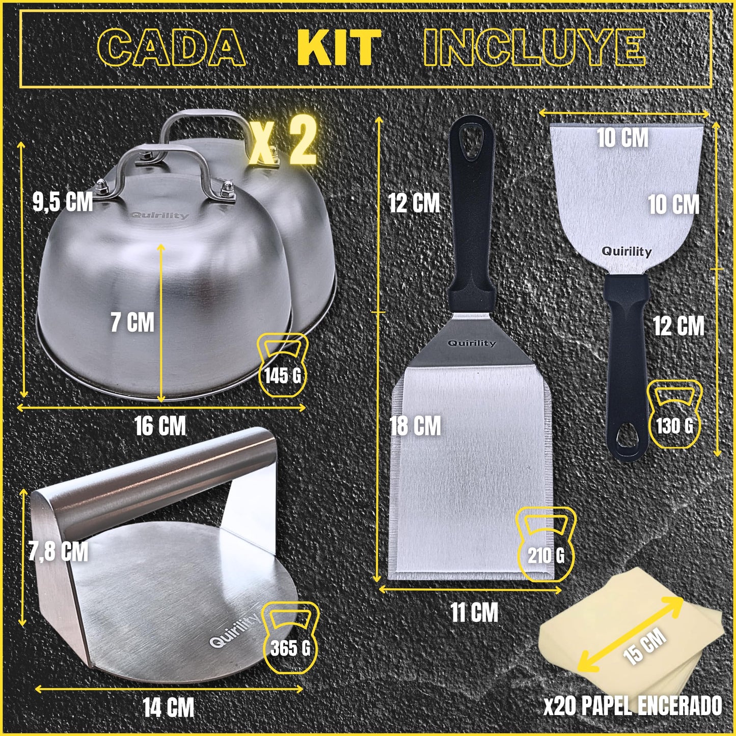 Smash it– Kit profesional para hamburguesas perfectas