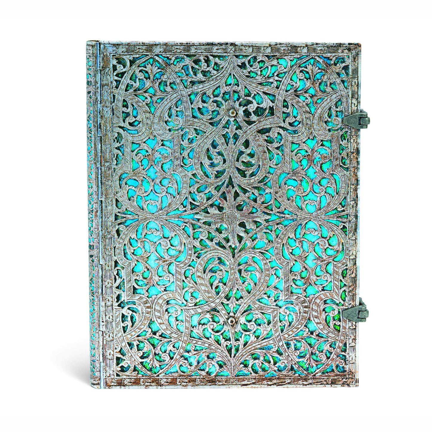 Cuaderno Paperblanks – Silver Filigree Maya Blue