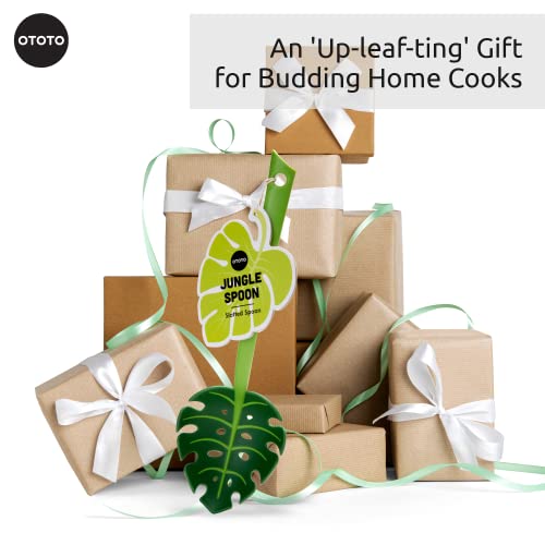 Jungle Spoon Espumadera OTOTO - Cuchara de cocina sin BPA, nylon resistente al calor para cocinar Cuchara espumadera antiadherentes Utensilio de cocina Cuchara diseñada para cocinar hornear mezclar