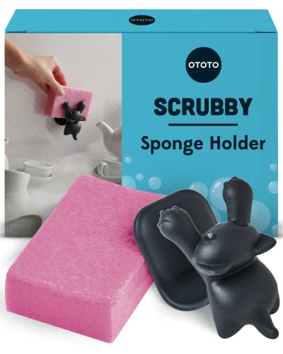 Soporte de esponja Scrubby – El gato que cuida tu fregadero