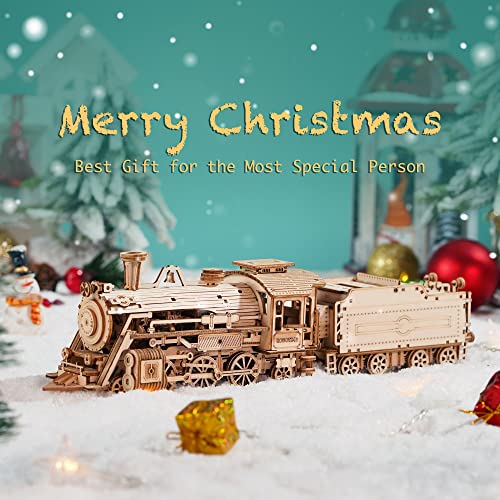 Puzzle 3D tren de madera – Ensambla tu locomotora del pasado